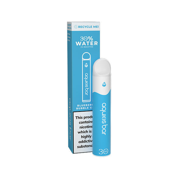 20mg Aquios Bar Water Based Disposable Vaping Device 600 Puffs CBD